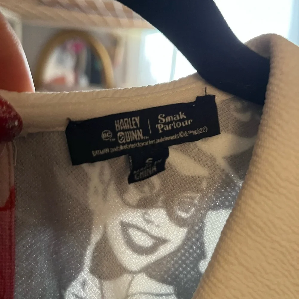 Harley Quinn Comic Print Mini Dress in Black and Pink - Picture 3 of 7